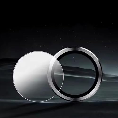 Image of Metal Ring Camera Lens Protector compatible with Vivo x200t - Scratch-Resistant /3D Anti Shock /Anti-Scratch /Camera Tempered Glass (Black color) (PACK OF 1)