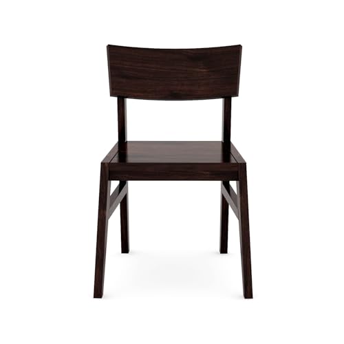 Image of AS Arts Sheesham Wood Round 4 Seater Dining Table Set with Chairs for Home & Dining Room | Solid Wood | Dark Walnut Finish