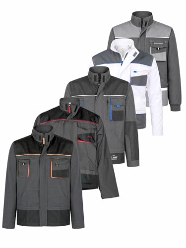 Arbeitsjacke Herren Sommer Blouson Grau Größe 56 Arbeitskleidung Männer 6 Taschen pflegeleicht langlebig formstabil Klettbund funktionale Workwear Lager Logistik Transport Versand Handwerk Allround