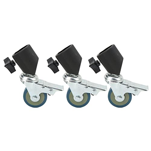 Image of Light Stand Swivel Casters Locking Caster Set with Brake for Photography Studio Video Equipment 22mm 3 Pack