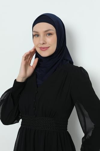 istanbul styles Elegant Stretchy Hijab for Women, Instant and Durable 2 Piece Hijab