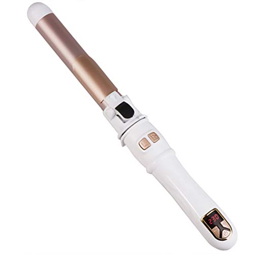 Hair Curling Wands Curling Irons Automatic Hair Curler Auto Hair Waving Irons Hair Styling Irons Hair Crimper Hair Waver 30S Instant Heat Wand Waver Dual Voltage 110V-220V (15X1.38'', Pink And White) #TOP12