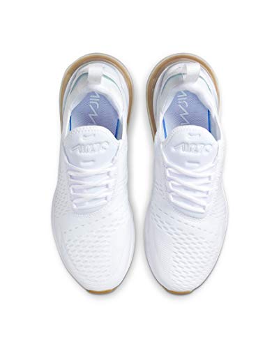 Image of Nike Men's Air Max 270 Shoes, White /Gum Light Brown /White, 14