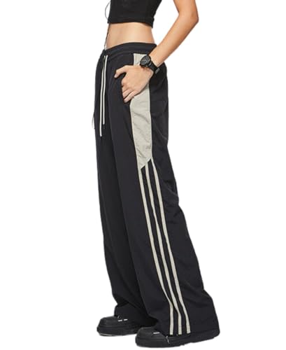 Stripes Track Pants Women Y2k Parachute Pants Mens Baggy Wide Leg Sweatpants Cargo Jogger Pants3