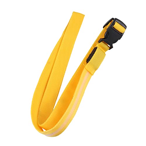 Happyyami USB Rechargeable LED Glowing Waist Weather Resistant Light for Night Running Hiking Outdoor Activities Easy Install Design Yellow Style
