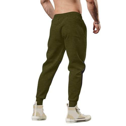 Sweatpants for Men Cotton Baggy Drawstring Elastic Waist Tapered Pants with Pockets Athletic Gym Joggers Straight Leg Pants3