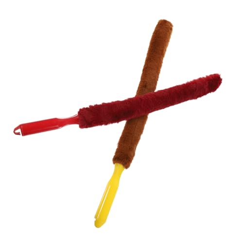 Totority Guzheng Brush Set 2pcs Zither Cleaning Tool Professional Dust Removal Instrument Easy to Use for Piano Random Style