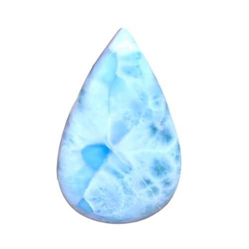 Larimar naturel en cabochon poire 45x27x7mm pour création de pendentif