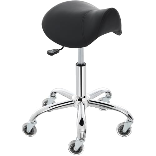 Ergonomic Drafting Salon Stool: Swivel Adjustable...