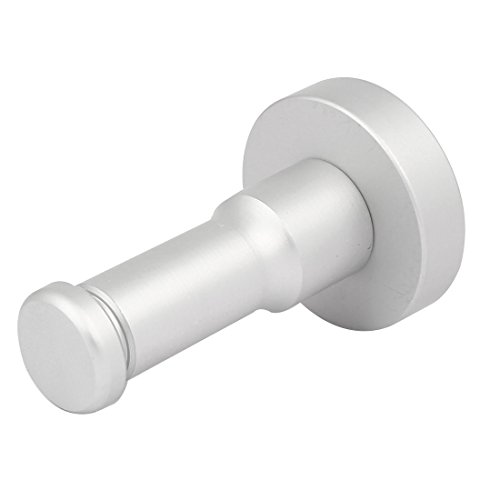 Image of Aexit Clothes Towel Nails, Screws & Fasteners Hanging Wall Mounted Cylindrical Shape Single Hanger Hook Picture Hangers Silver Tone