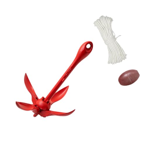 Fancyes Folding Grapnel Anchor Kayak Anchor W/Rope 5.5lb Portable Grappling Anchor Folding Anchor Kit for Canoe Dinghies Boating Ski
