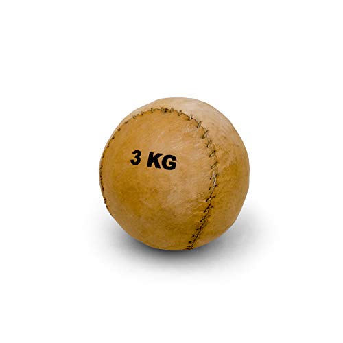 Vinex Balón Medicinal de Cuero pequeño y sólido - 3 kg - 16 cm
