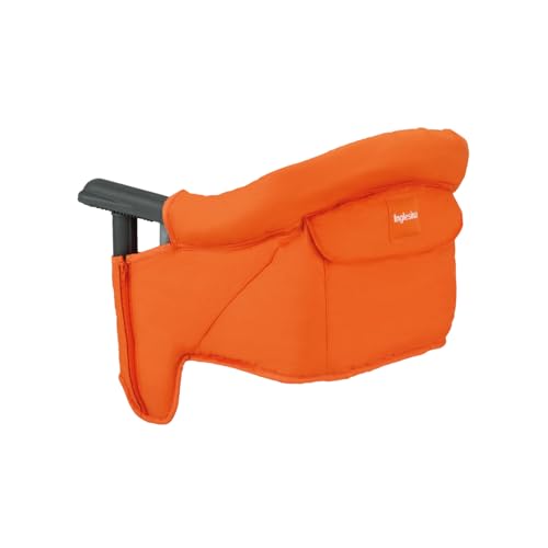 Image of Inglesina Fast Table Chair, Orange - Portable Baby High Chair - for Babies & Toddlers up to 37 lbs - Collapsible Design - Fits Tables 0.8'' to 3.5'' Thick - Compact & Easy to Use - Travel Bag Included