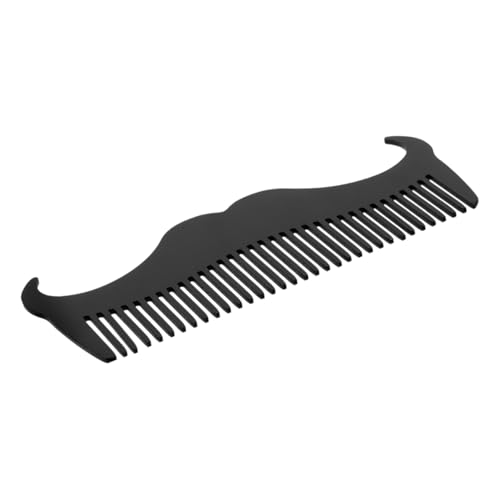 Didiseaon Beard Styling Comb Men's Beard Shaping Tool Mustache Shaping Tool Beard Styling Tool Beard Trimming Guide Beard Comb for Men Beard Guide Beard Trimmer Guide Black Stainless Steel