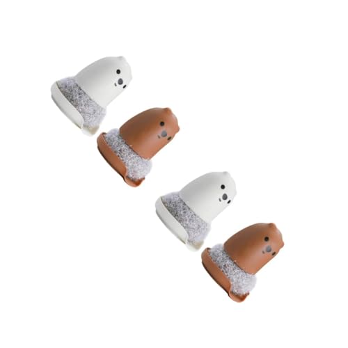 BESTYASH 2 Series Limpiador De Cocina Oso Cartoon Herramientas De Limpieza para Ollas Y Accesorios Prácticos para Flexibles Y Resistentes 2 Piezas X 2
