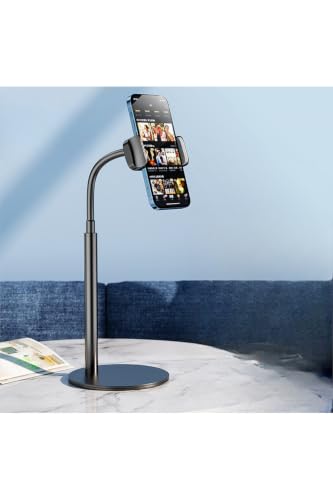 360 Ayarlı Metal Masa Üstü Telefon Standı, MT-Vcl, Siyah