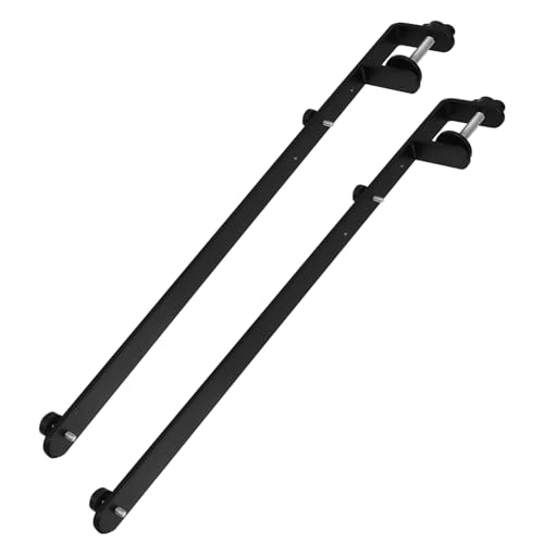 DIYEAH 2pcs Adjustable Over The Table Rod Stand Fixed Bracket Clamps for Pegboards Home and Office Use Ideal for Organizing Supplies Tools and Accessories Black