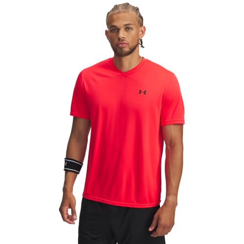 Under Armour Maglietta a Maniche Corte da Uomo con Logo Sportstyle, (713) Racer Rosso/Nero, L
