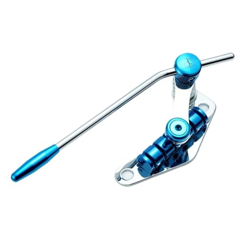 Pont de guitare électrique bleu argent avec cordier et barre d'arrêt pour vibrato