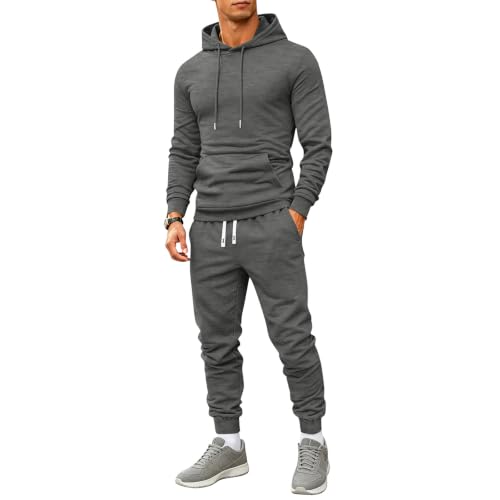 Houjibfa Mens Track Suits 2 Piece Set Hoodies And Baggy Joggers Sweatsuits - image 4