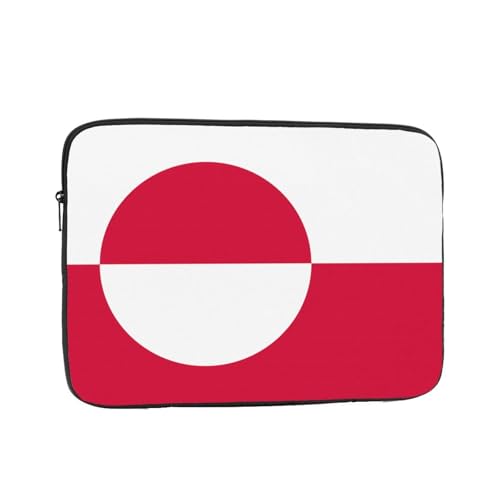 BOAXXL Laptoptasche mit Grönland-Flagge, leichte und kompakte Handtasche, geeignet für Reisen und Arbeit, Universität, Schwarz , 17 inch