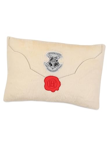 United Labels Cojín de Harry Potter – Hogwarts Carta Logo Letra Cojín Decorativo Cojín Beige 30 x 45 cm