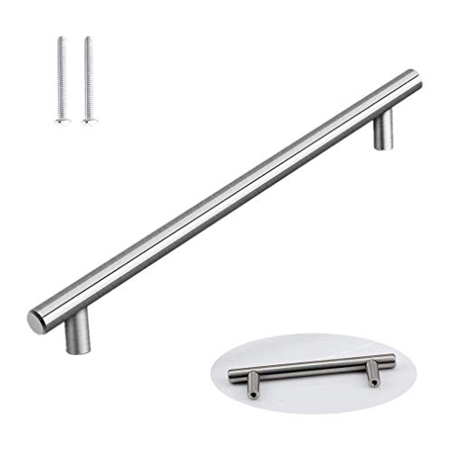 LMZJLU Sólido Tiradores Perillas para Muebles, Acero Inoxidable Barra de T Asas Tirador de Cajón Puerta Mango Manija del Armario Alacena de Cocina Puerta,Tubo Ø 12mm (Centro 660mm,Cepillado)