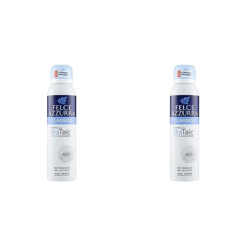 Felce Azzurra - Klassisches Lufterfrischer mit IdraTalk Formel, Wirksamkeit 48 Stunden, fleckenfrei - 150 ml (Packung mit 2)