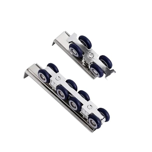 Rail de suspension à 8 roulettes pour porte coulissante en bois, système coulissant complet