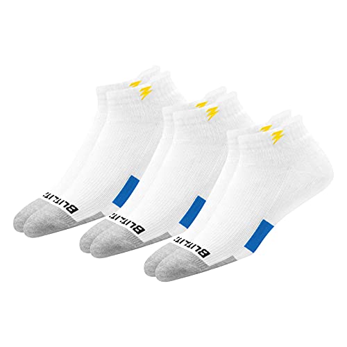 BLITZSOX TENNIS PRO Hi-Tech Performance Max Cushion Moisture Wicking White Tennis Socks for Men & Women, Pack of 3