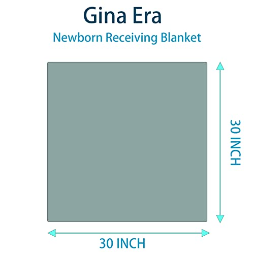 Image of Gina Era Flannel Receiving Blankets, Baby Swaddle Blankets 100% Cotton 4 Pcs One Size 30 X 30 Inch for Baby Boy or Baby Girl (Style10)