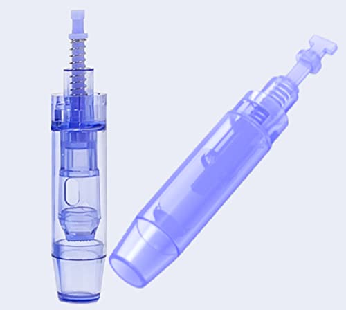 Image of Derma Pen Needles Cartridge 12 Pin | 36 Pin | Nano Needle Cartridge Tip For A1 & A6 Derma Pen Electric Auto Micro Stamp Derma Anti-Aging Pack of 10 (Blue, A1 Round)