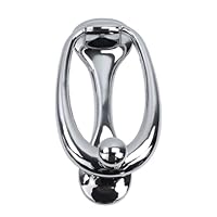 LC LICTOP Oval Front Door Knocker, Zinc Alloy with Classic Chrome Finish, Heavy Duty Decorative Gate Knocker Door Ring