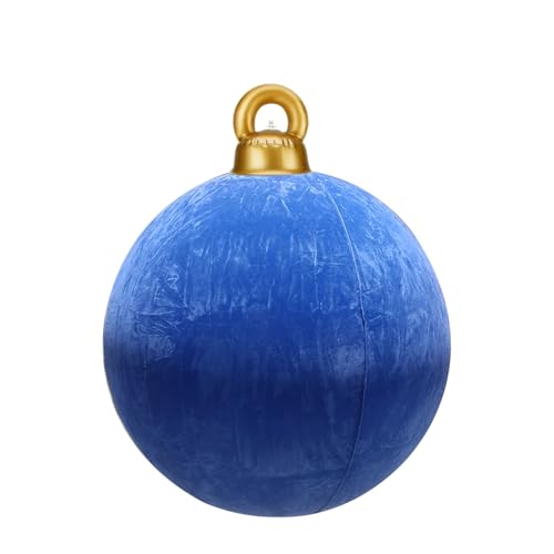 Bolas de Navidad gigantes de terciopelo, 30,7 cm, decoraciones inflables para exteriores, patio, patio, decoración de vacaciones para invierno, Halloween, jardín, patio, exterior, Navidad (azul)