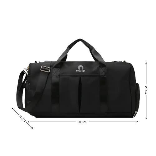 Sports Duffle Gym Bags for Women Girls, (Black)2