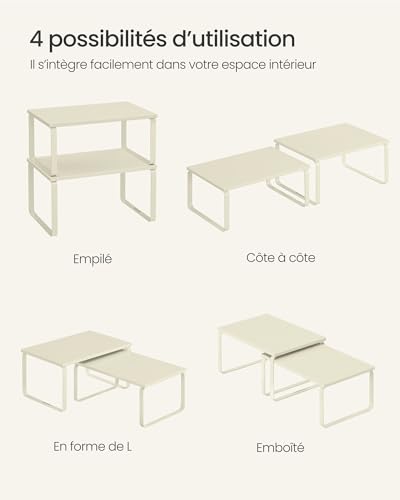 SONGMICS Étagère à épices KCS002W02 Blanc