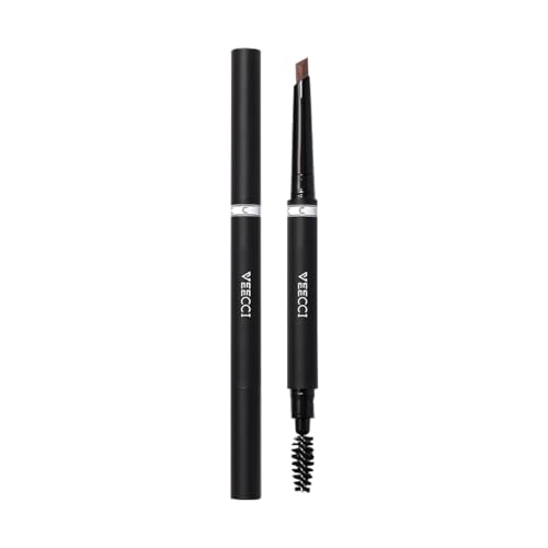 VEECCI Diamond Eyebrow Pencil, Long Lasting & Smudge-proof, Dual-Ended with Soft Brush
