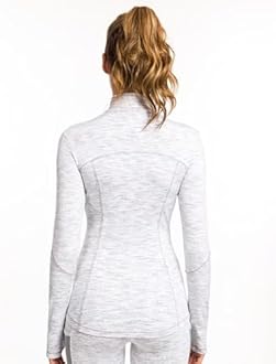 QUEENIEKE Women's Running Jacket Breathable Lightweight Sports Jacket Zipper Workout Jacket with Pocket for Yoga Fitness