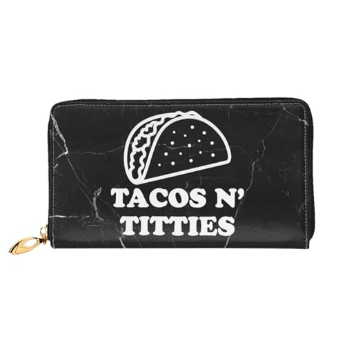Tacos and Titties Wallet Card Bag, Black2