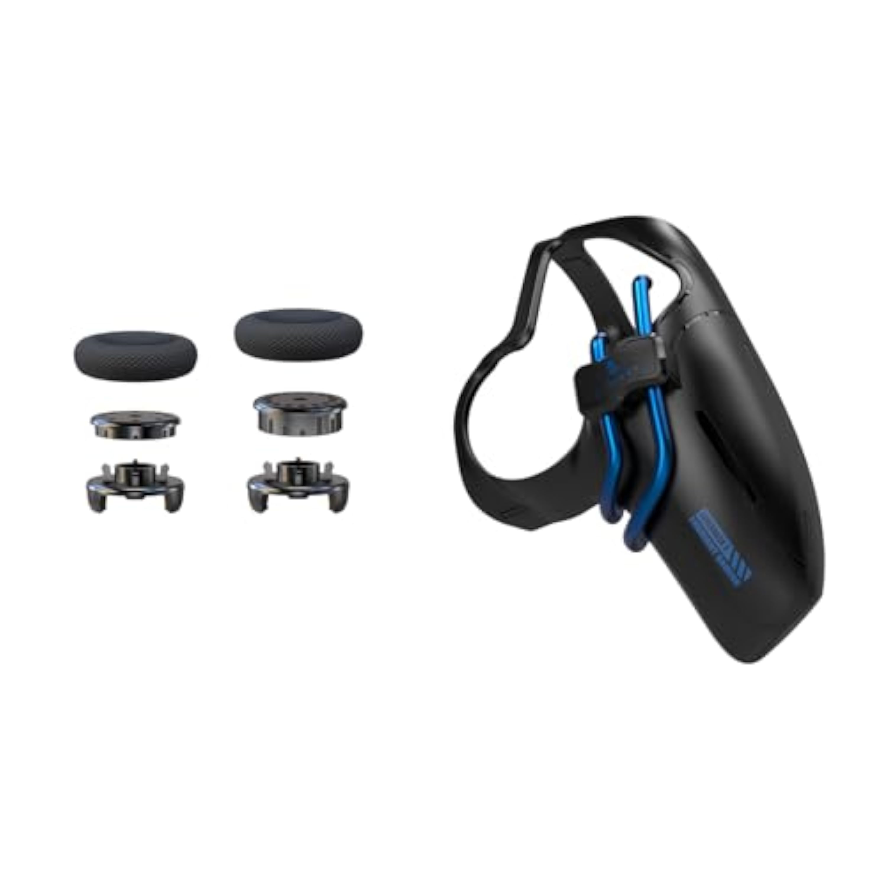 EXknight FPS Paquete para Mando PS5, PS5 Botones Traseros y la Altura Ajustable Control Freaks(Mid Rise: 7-8MM, High Rise: 9-10-11-12MM)