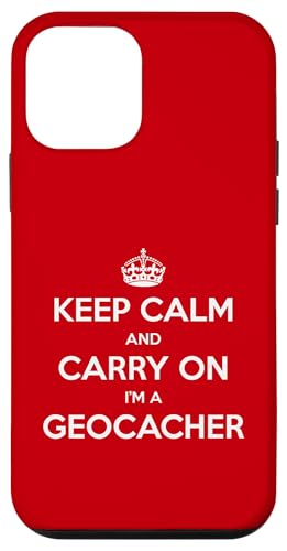 Keep Calm and Carry On I'm a Geocacher - �ʔ��� �X�}�z�P�[�X iPhone 12 mini �p