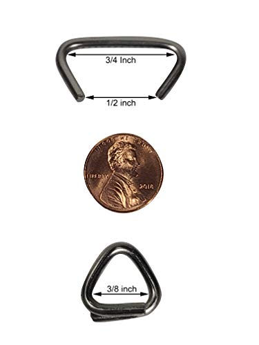 3/4 Stainless Steel Hog Rings for Crab pots, Cages, Traps, Fencing, Sausage Casings, Rabbit Cages (100 Count bag-4oz)