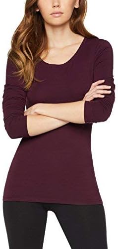 Iris & Lilly Women's Long-Sleeved Thermal Top, Plum, XL