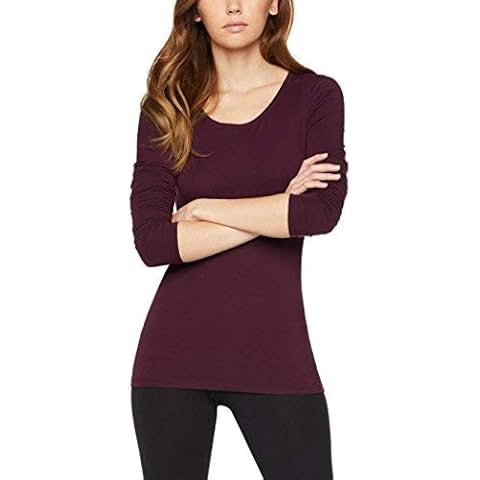 Iris & Lilly Women's Long-Sleeved Thermal Top, Plum, 12 Cover