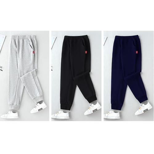 Boys Comfortable Winter Pants Casual Loose Fit Trousers for Active Play Easy Care Sport Style4