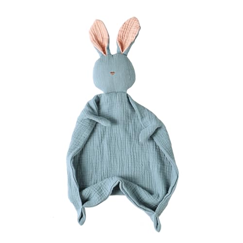 Image of insular Muslin Baby Lovey Security Blanket Soothing Towel (Blue)