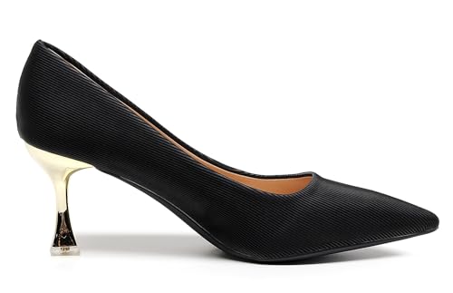 Image of VenusCelia Women's Golden Sun Pump Stiletto Heel Shoe