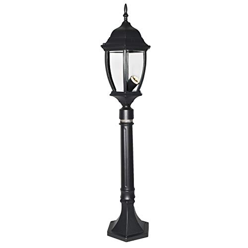 Lampadaire lanterne New York hauteur 87 cm protection IP44 culot ampoule E27 Noir