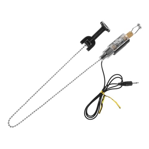 BESPORTBLE Sea ??Rod Signal Bells for Fishing Carp Fishing Bite Indicator Fishing Rod LED Light with Buzzer Bell Fishing Bells Fishing Bite Indicator with LED Fishing Pole Alarm Metal Black