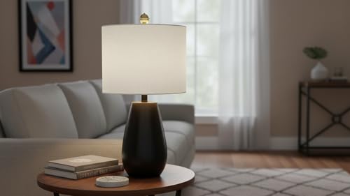 Image of Aspen Creative 31105 Transitional Drum (Cylinder) Shaped Spider Construction Lamp Shade in Off-White, 12 inch Wide (12 inch x 12 inch x 10 inch)